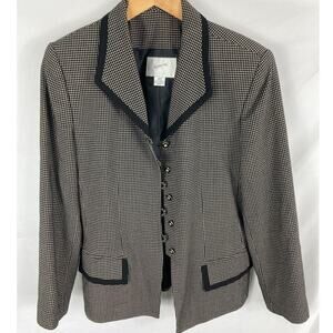 Jacqueline Ferrar Vintage Houndstooth Blazer size 10P